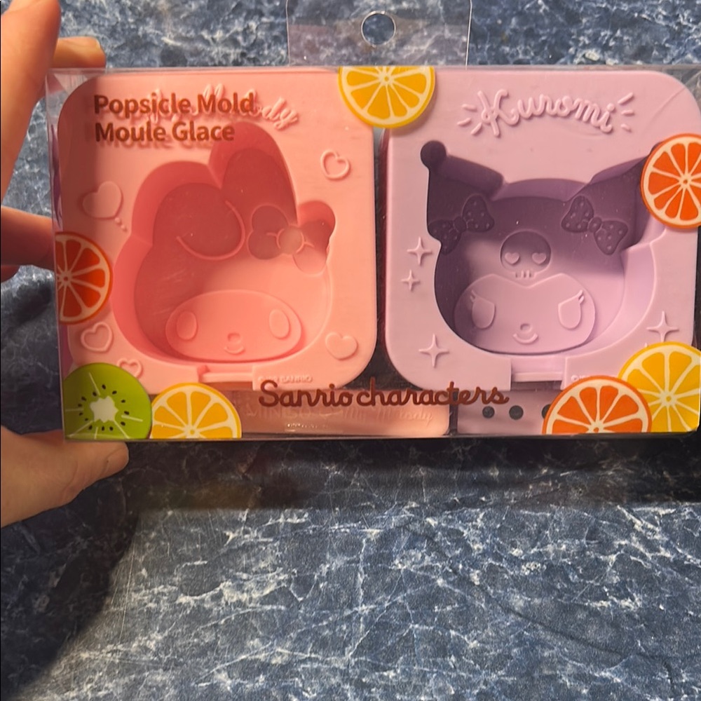 Sanrio Pink and Purple Popsicle Molds‎